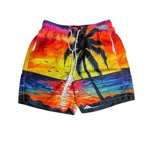 Tropical Sunset Swim Shorts